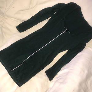 Dark Green Long Sleeve Mini Dress - Fashion Nova